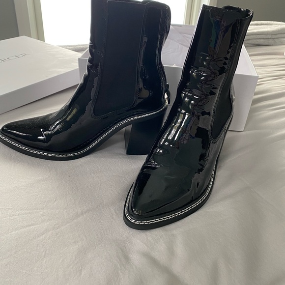 Jo mercer luxe black patent ankle boots size 39 - Picture 8 of 13